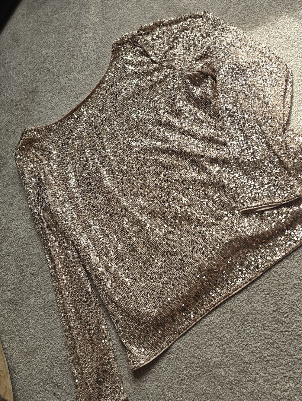 Bootlegger Gold Sequin Sparkle Party Top XXL 2X